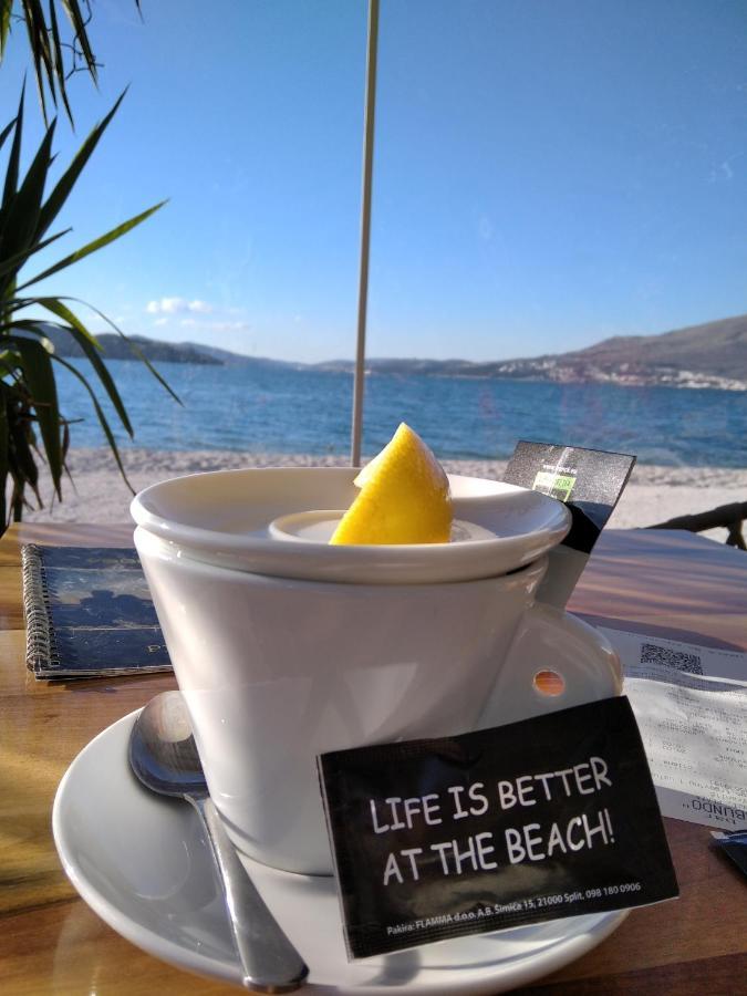 Apartment Alegria In Okrug With Heated Pool, Sea View, Jacuzzi, Wifi Trogir Bagian luar foto