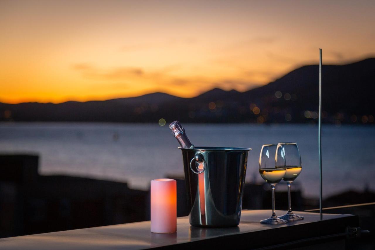 Apartment Alegria In Okrug With Heated Pool, Sea View, Jacuzzi, Wifi Trogir Bagian luar foto